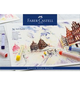 Faber-Castell - Pastels tendres, boîte de 36